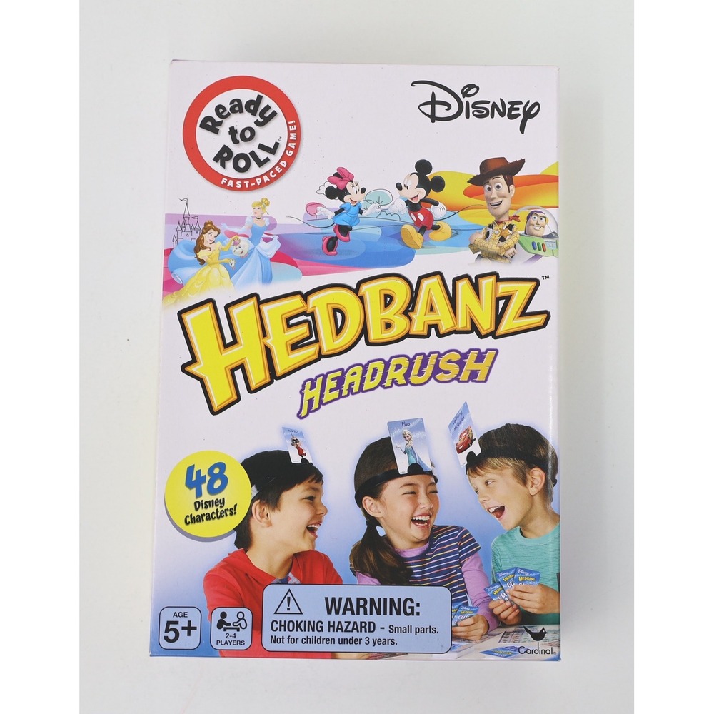 Disney Hedbanz Headrush Fast-Paced Guessing Game 48 Characters Cardinal 6055426